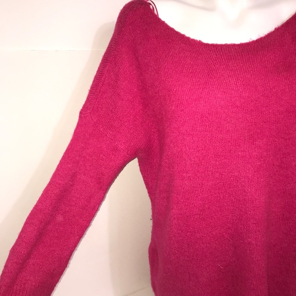 Mohito Hot Pink Scoop Neck Stretch Dolman Sweater - Picture 11 of 13